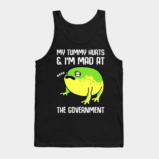 My tummy hurts and i'm mad at the government Tank Top by LEGO